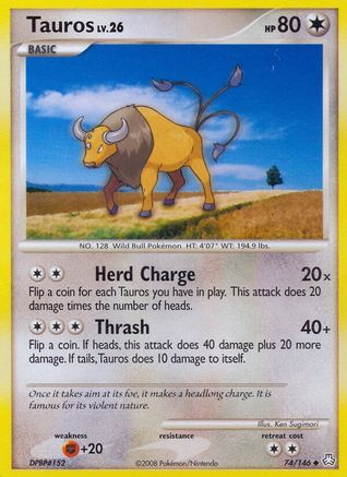 Tauros (/146) Reverse Holofoil [DP: Legends Awakened] Pokemon Single Pokémon