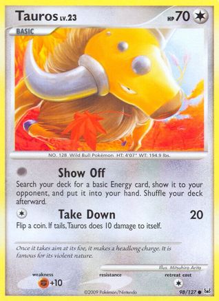 Tauros (/127) Reverse Holofoil [Platinum: Base set] Pokemon Single Pokémon