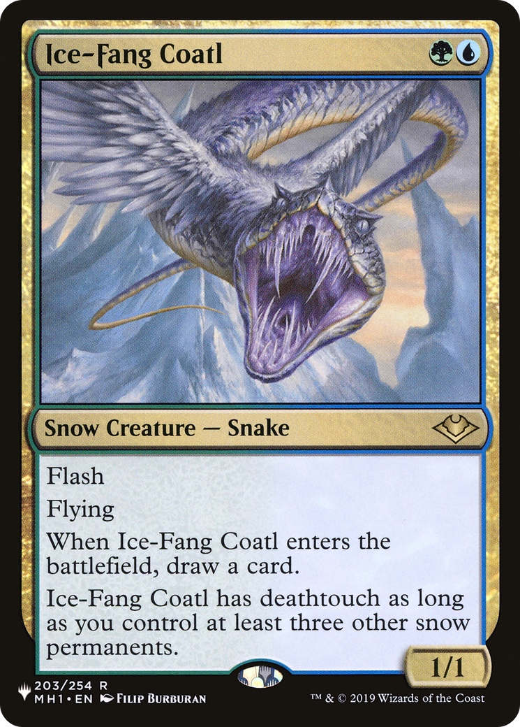 Ice-Fang Coatl (LIST-MH1-203) [Mystery Booster] The List MTG Single Wizards of the Coast