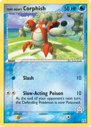 Team Aqua's Corphish - 51/95 (/95) Reverse Holofoil [EX: Team Magma vs Team Aqua] Pokemon Single Pokémon