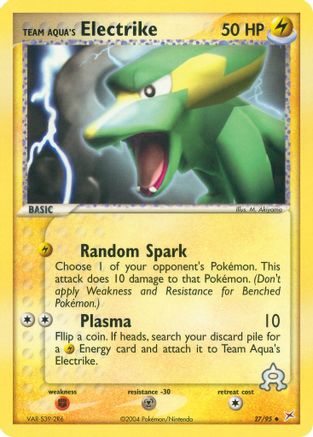 Team Aqua's Electrike - 27/95 (/95) [EX: Team Magma vs Team Aqua] Pokemon Single Pokémon