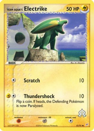 Team Aqua's Electrike - 52/95 (/95) [EX: Team Magma vs Team Aqua] Pokemon Single Pokémon