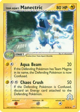 Team Aqua's Manectric - 29/95 (29/95) - [EX: Team Magma vs Team Aqua] Reverse Holofoil Pokemon Single Pokémon