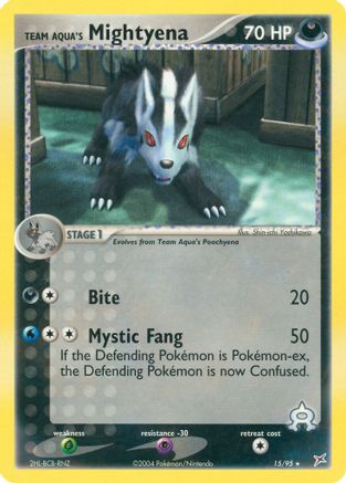 Team Aqua's Mightyena - 15/95 (/95) Reverse Holofoil [EX: Team Magma vs Team Aqua] Pokemon Single Pokémon