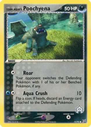 Team Aqua's Poochyena - 55/95 (/95) Reverse Holofoil [EX: Team Magma vs Team Aqua] Pokemon Single Pokémon