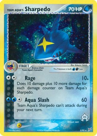 Team Aqua's Sharpedo - 5/95 (/95) Holofoil [EX: Team Magma vs Team Aqua] Pokemon Single Pokémon