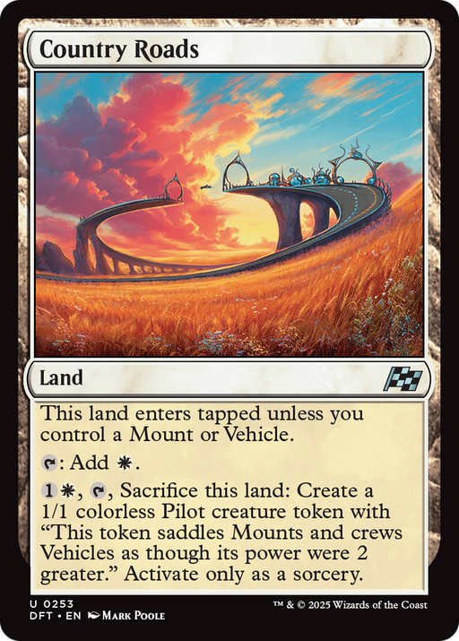 Country Roads (DFT-253) [Aetherdrift] Foil MTG Single Wizards of the Coast