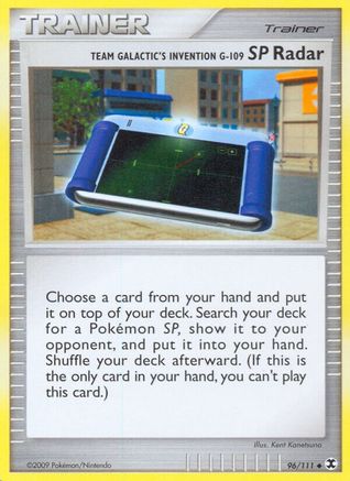 Team Galactic's Invention G-109 SP Radar (96/111) Reverse Holofoil [Platinum: Rising Rivals] Pokemon Single Pokémon
