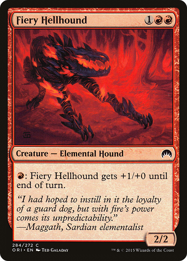 Fiery Hellhound (ORI-284) [Magic Origins] MTG Single Wizards of the Coast