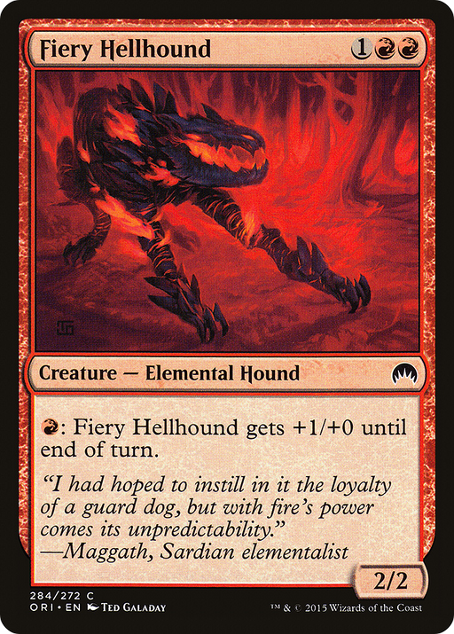 Fiery Hellhound (ORI-284) [Magic Origins] MTG Single Wizards of the Coast