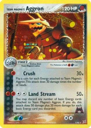 Team Magma's Aggron (7/95) Holofoil [EX: Team Magma vs Team Aqua] Pokemon Single Pokémon