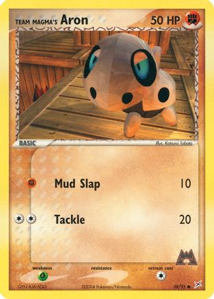 Team Magma's Aron - 58/95 (58/95) Reverse Holofoil [Team Magma vs Team Aqua] Pokemon Single Pokémon
