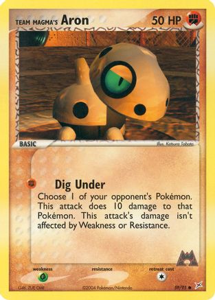 Team Magma's Aron - 59/95 (/95) Reverse Holofoil [Team Magma vs Team Aqua] Pokemon Single Pokémon