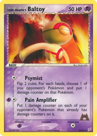 Team Magma's Baltoy - 32/95 (/95) Reverse Holofoil [EX: Team Magma vs Team Aqua] Pokemon Single Pokémon