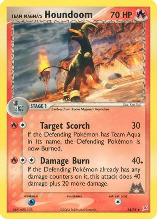 Team Magma's Houndoom - 34/95 (34/95) Reverse Holofoil [EX: Team Magma vs Team Aqua] Pokemon Single Pokémon