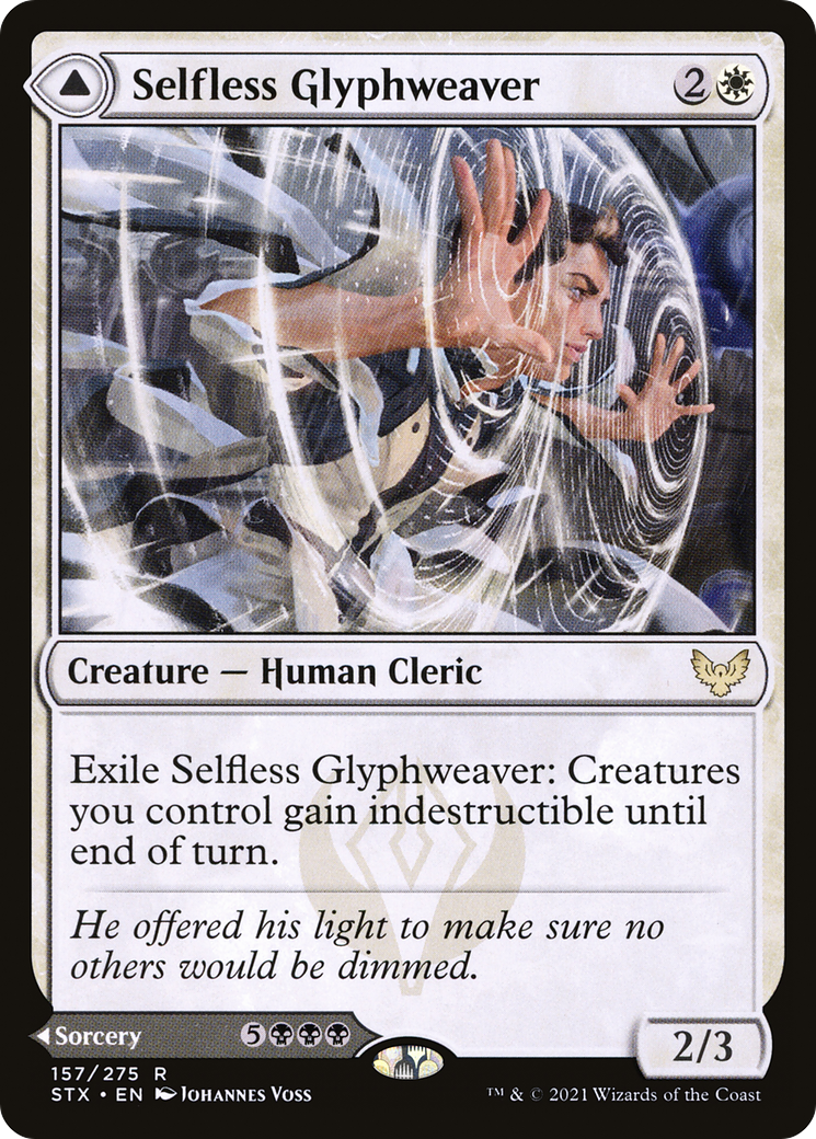 Selfless Glyphweaver (STX-157) [Strixhaven: School of Mages] Foil MTG Single Wizards of the Coast