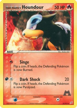 Team Magma's Houndour - 35/95 (/95) Reverse Holofoil [EX: Team Magma vs Team Aqua] Pokemon Single Pokémon