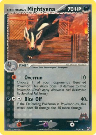 Team Magma's Mightyena - 21/95 (/95) Reverse Holofoil [EX: Team Magma vs Team Aqua] Pokemon Single Pokémon