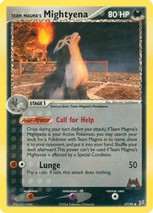 Team Magma's Mightyena - 37/95 (/95) Reverse Holofoil [EX: Team Magma vs Team Aqua] Pokemon Single Pokémon