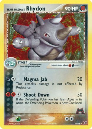 Team Magma's Rhydon - 11/95 (/95) Reverse Holofoil [EX: Team Magma vs Team Aqua] Pokemon Single Pokémon