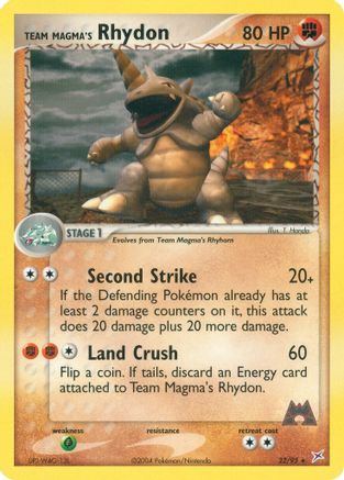 Team Magma's Rhydon - 22/95 (/95) Reverse Holofoil [EX: Team Magma vs Team Aqua] Pokemon Single Pokémon