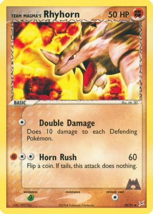 Team Magma's Rhyhorn - 38/95 (/95) Reverse Holofoil [Team Magma vs Team Aqua] Pokemon Single Pokémon