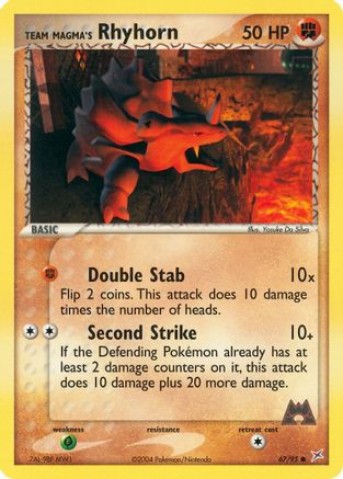 Team Magma's Rhyhorn - 67/95 (/95) [EX: Team Magma vs Team Aqua] Pokemon Single Pokémon
