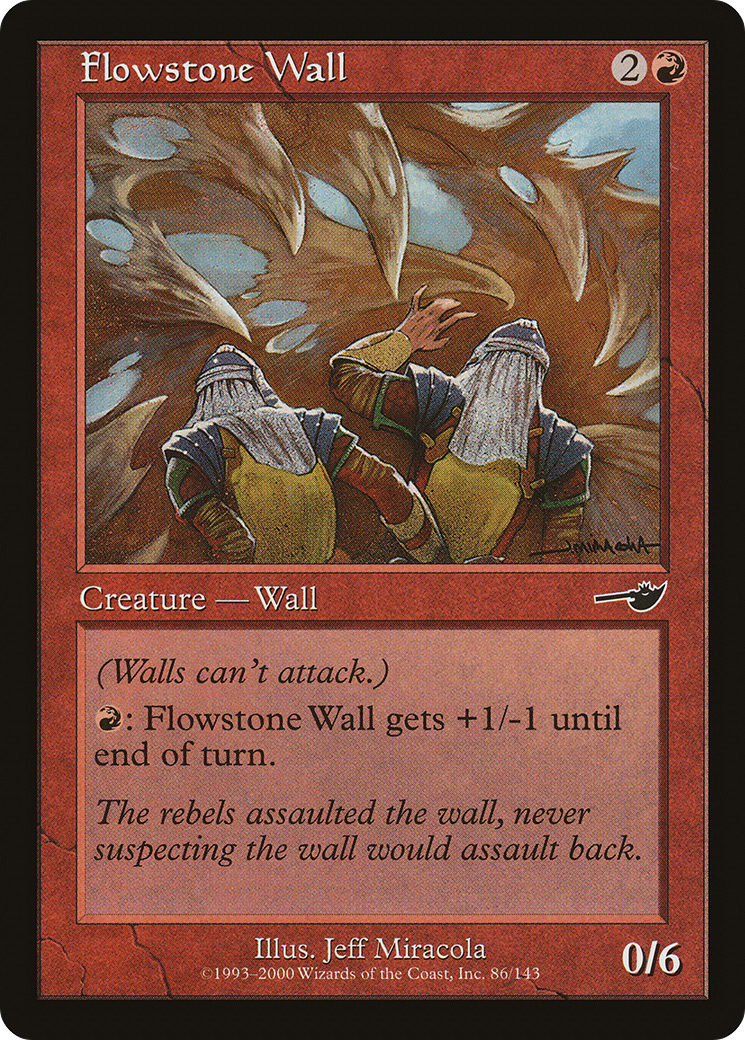 Flowstone Wall (NMS-086) [Nemesis] MTG Single Wizards of the Coast