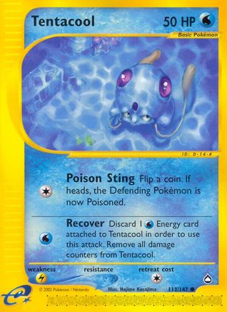 Tentacool (113/147) Reverse Holofoil [Vintage: Aquapolis] Pokemon Single Pokémon