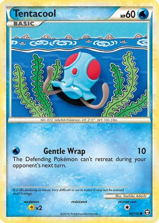 Tentacool (80/102) Reverse Holofoil [HGSS: Triumphant] Pokemon Single Pokémon