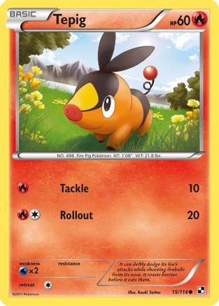 Tepig (15/114) [BW: Base Set] Pokemon Single Pokémon