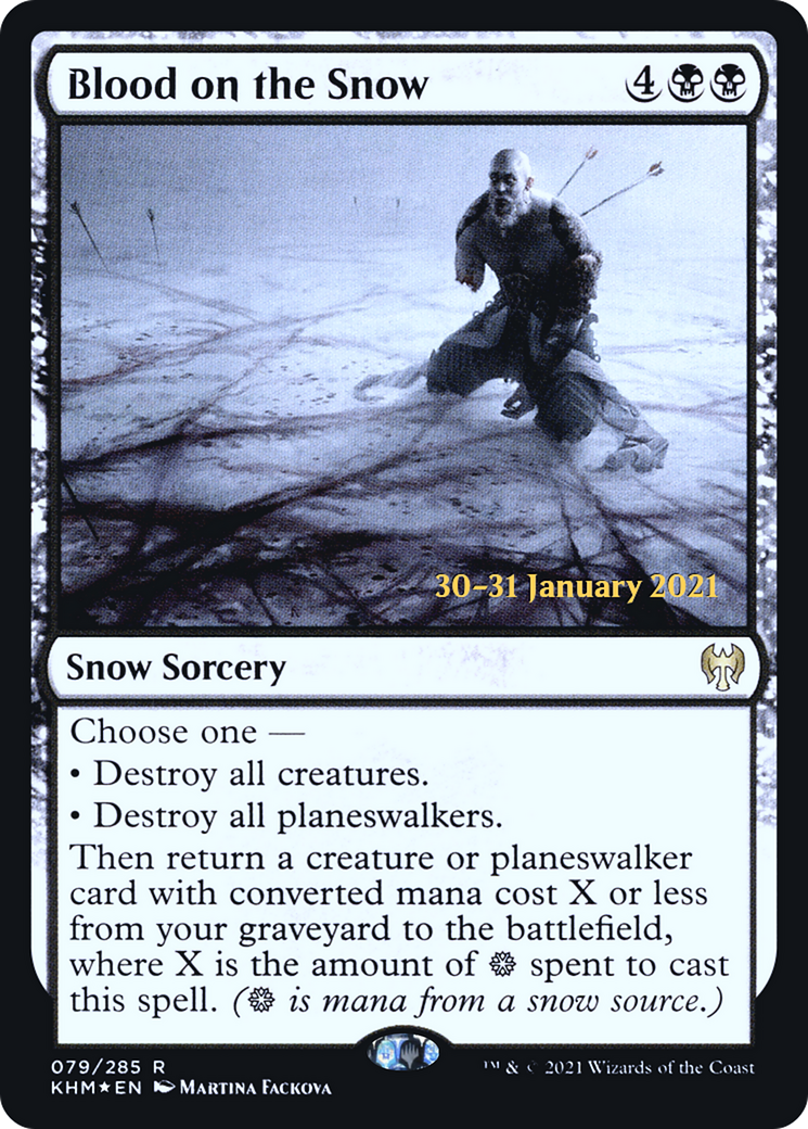 Blood on the Snow (PRE-079) [Kaldheim Promos] Foil MTG Single Wizards of the Coast
