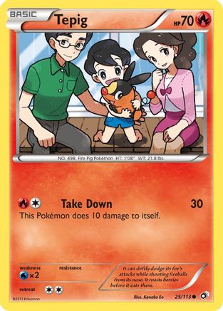 Tepig (25/113) Reverse Holofoil [BW: Legendary Treasures] Pokemon Single Pokémon