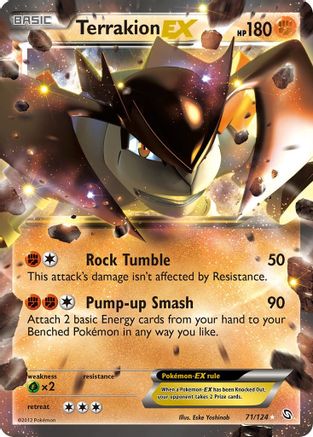 Terrakion EX 71/124 Holofoil [BW: Dragons Exalted] Pokemon Single Pokémon