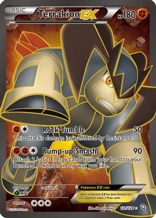 Terrakion EX (121 Full Art) 121/124 Holofoil [BW: Dragons Exalted] Pokemon Single Pokémon