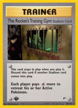 The Rocket's Training Gym 104/132 Unlimited [Vintage: Gym Heroes] Pokemon Single Pokémon