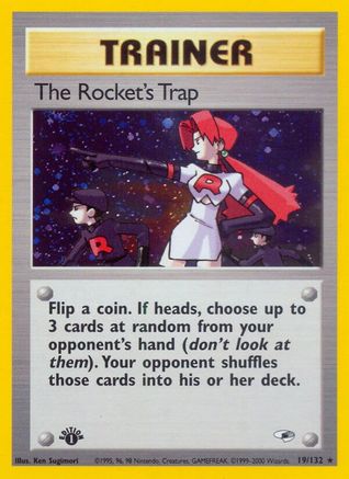 The Rocket's Trap (19/132) 1st Edition Holofoil [Vintage: Gym Heroes] Pokemon Single Pokémon