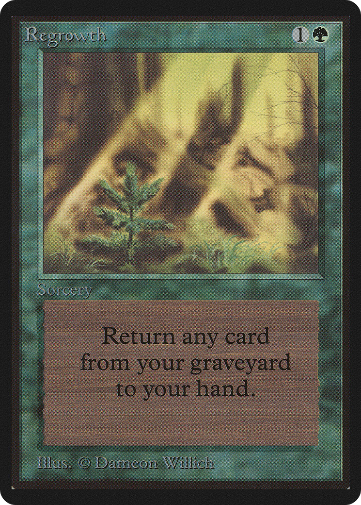 Regrowth (LEB-215) [Oldschool] Limited Edition Beta MTG Single Wizards of the Coast