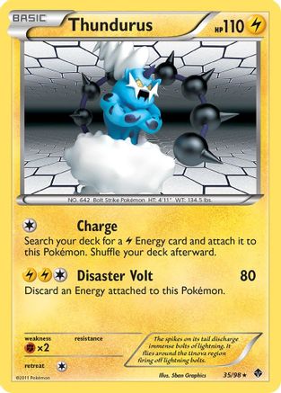 Thundurus (/98) Reverse Holofoil [BW: Emerging Powers] Pokemon Single Pokémon