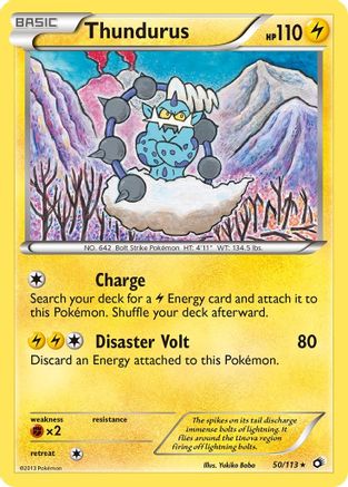 Thundurus (50/113) Reverse Holofoil [BW: Legendary Treasures] Pokemon Single Pokémon