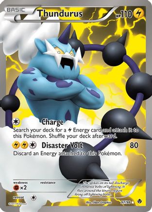Thundurus (97 Full Art) (97/98) Holofoil [BW: Emerging Powers] Pokemon Single Pokémon