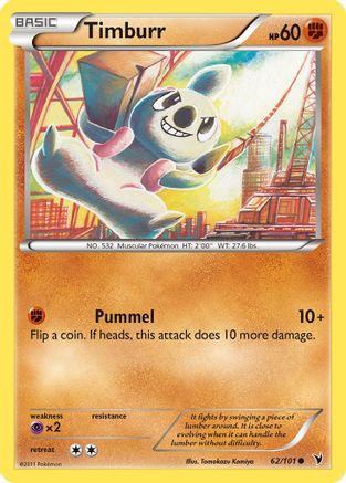 Timburr (/101) [BW: Noble Victories] Pokemon Single Pokémon