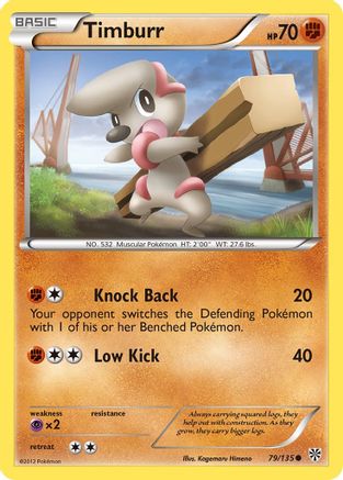 Timburr (/135) Reverse Holofoil [BW: Plasma Storm] Pokemon Single Pokémon