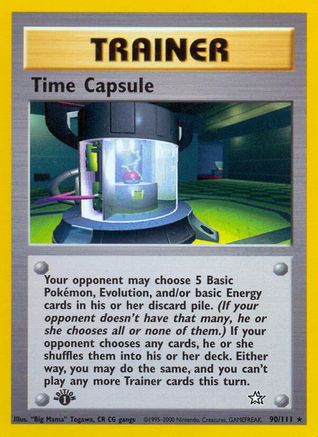 Time Capsule (90/111) 1st Edition [Vintage: Neo Genesis] Pokemon Single Pokémon