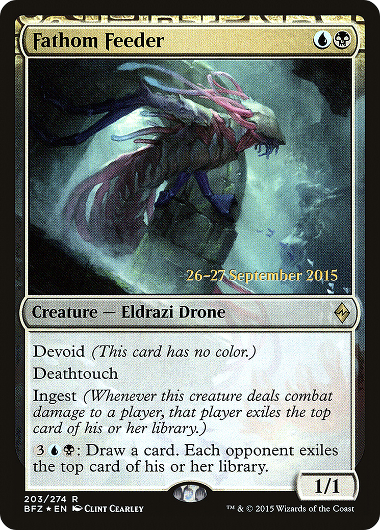 Fathom Feeder (PRE-203) [Battle for Zendikar Promos] Foil MTG Single Wizards of the Coast