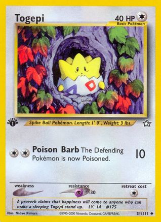 Togepi (51/111) - [Vintage: Neo Genesis] 1st Edition Pokemon Single Pokémon