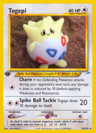 Togepi (56/105) 1st Edition [Vintage: Neo Destiny] Pokemon Single Pokémon