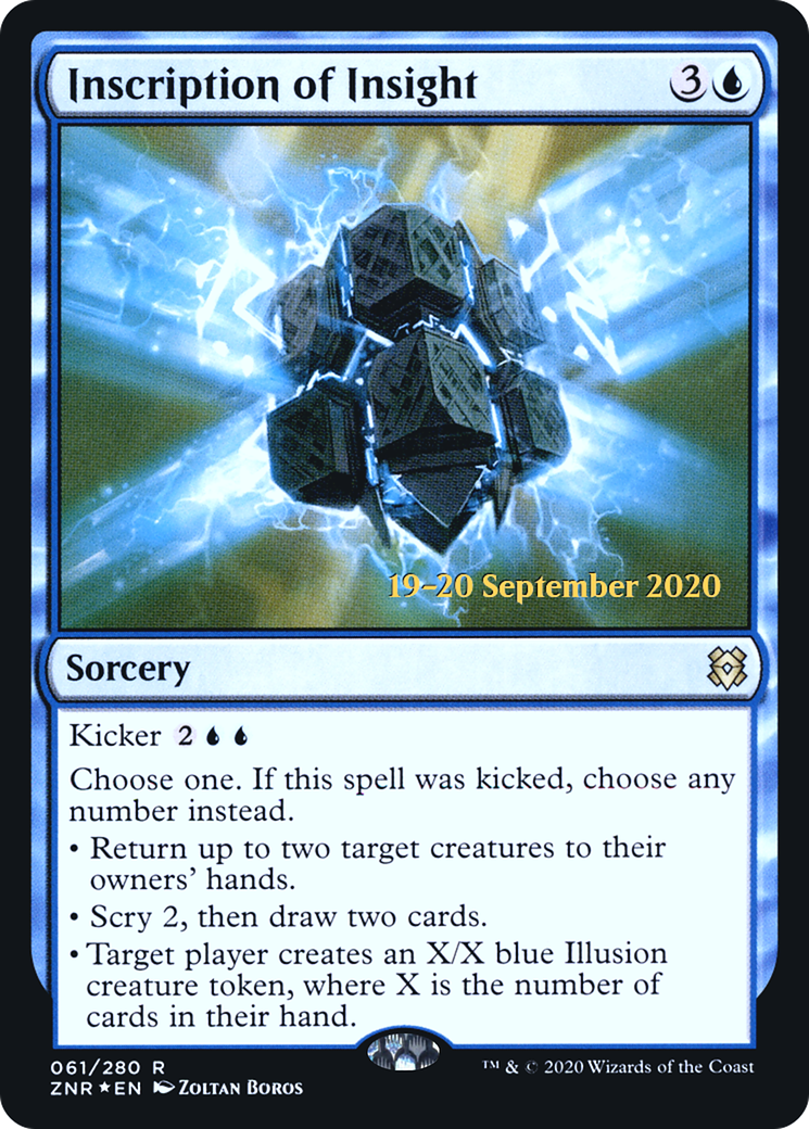 Inscription of Insight (PRE-61S) [Zendikar Rising Promos] Foil MTG Single Wizards of the Coast