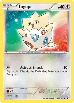 Togepi (110/149) Reverse Holofoil [BW: Boundaries Crossed] Pokemon Single Pokémon