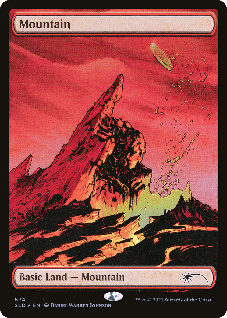 Mountain (SLD-674) [Secret Lair] Drop Foil MTG Single Wizards of the Coast